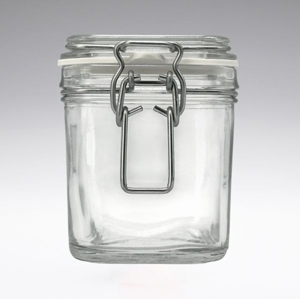 350 ml square preserve jar with swing stopper