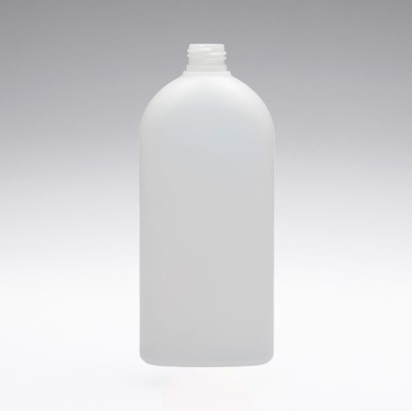 500 ml PE Bottles oval transparent 24/410