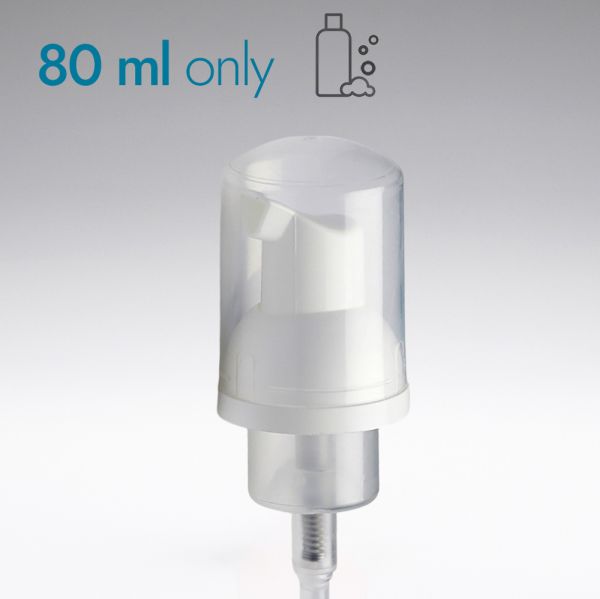 Tappo per schiuma con sovracoperchio bianco per bottiglie da 80 ml 30/410