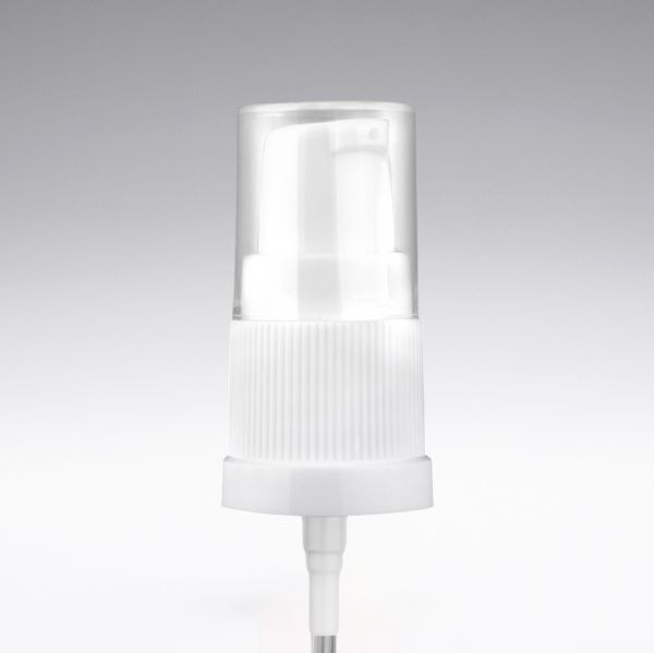 Lotion dispenser with dust cap white 18/410