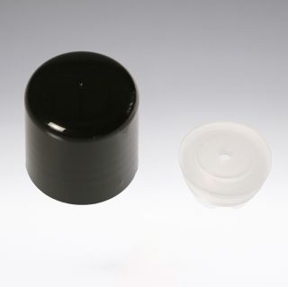 Screw cap black with reducer Ø 2 mm - Closures