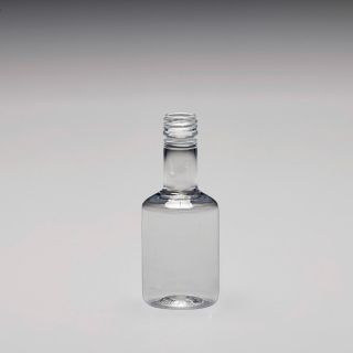 50 ml PET schnapps bottles, round, long neck, PP18, crystal clear