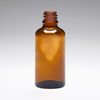 50 ml Glass bottles brown DIN18