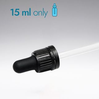 Dropper with first-opening guarantee black 57 mm 18/410 - Closures