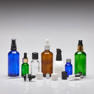 30 ml Botellas de vidrio blanco DIN18