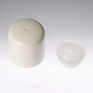 Screw cap white with reducer Ø 2 mm - Screw caps